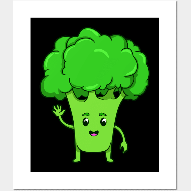 Cartoon Broccoli Wall Art by Modern Medieval Design